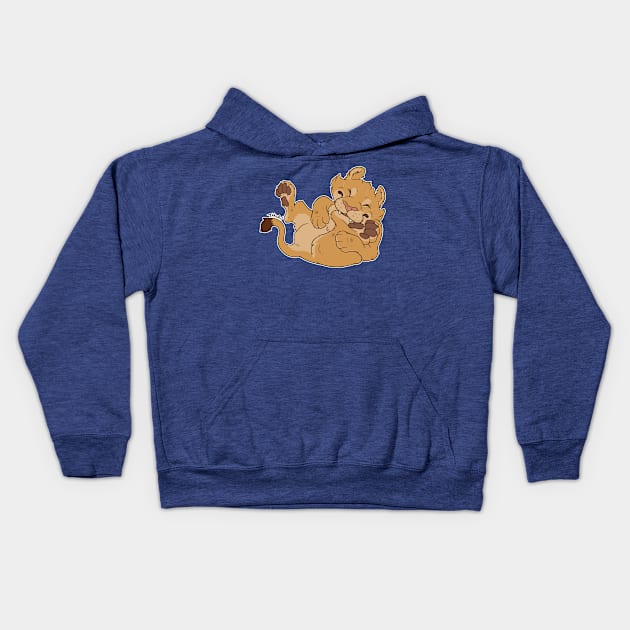 Little Lion Noms Kids Hoodie by TaksArt